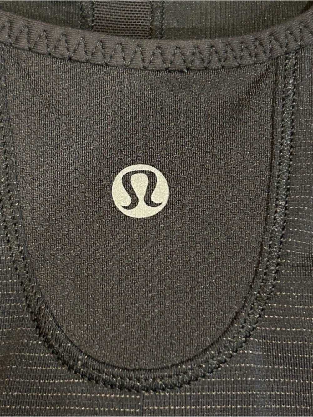 Lululemon Run Back On Track Tank Top Black Drawstring Exercise Lulu - Picture 4 of 5